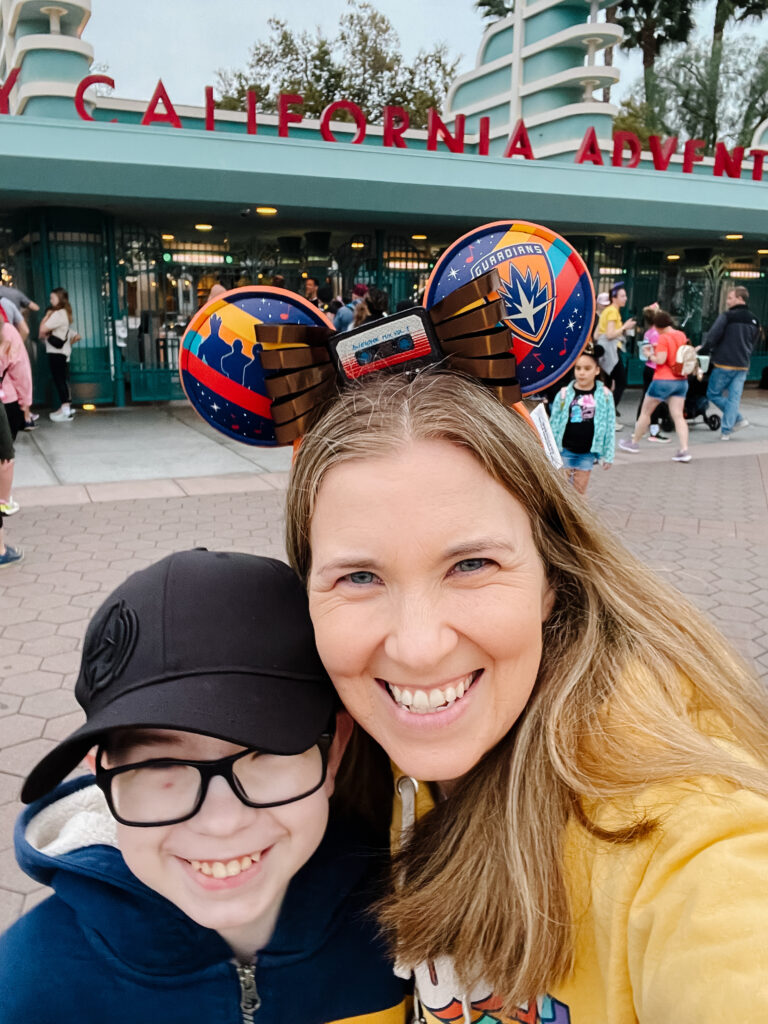 Mother and Son during California Adventure Trip at Disneyland