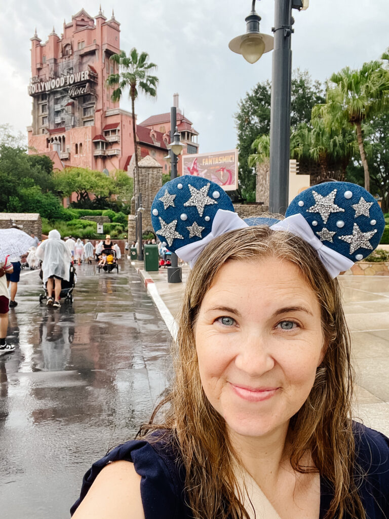 Hollywood Studios in the Rain by Tower of Terror