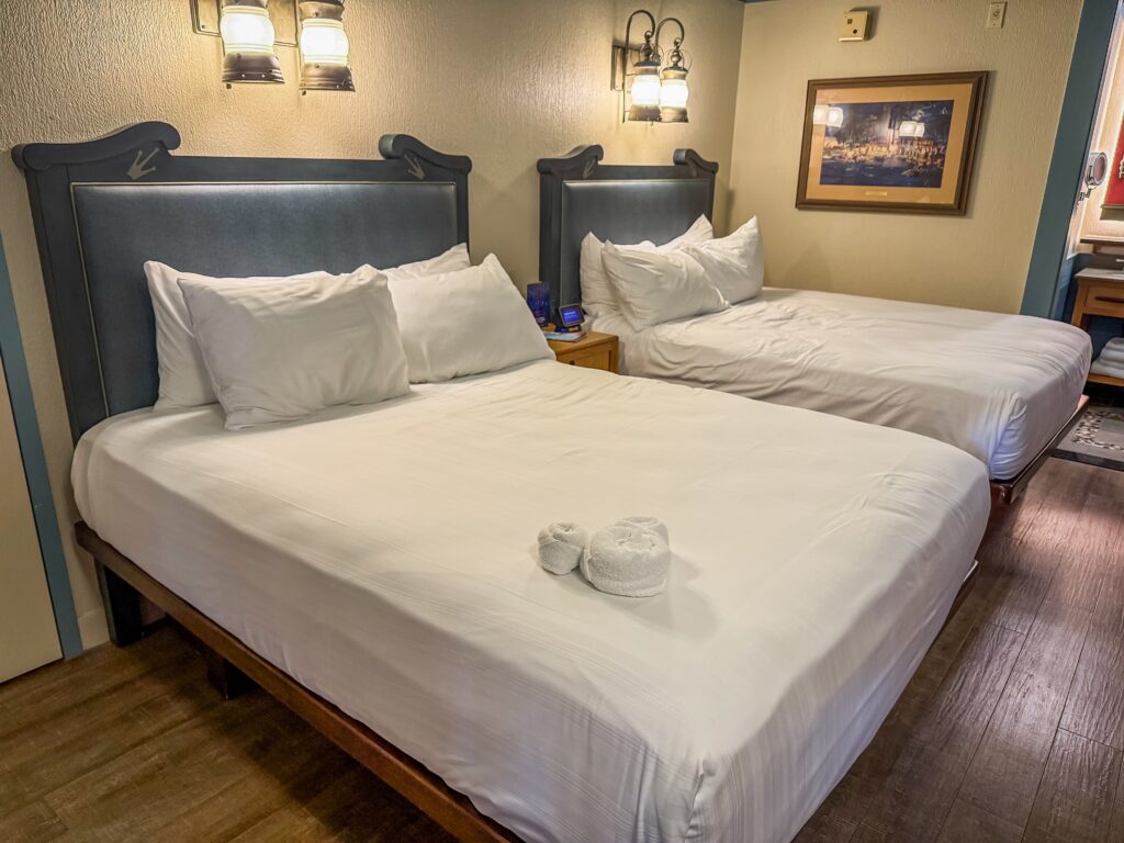 Queen beds in Alligator Bayou room at Port Orleans Riverside in Disney World